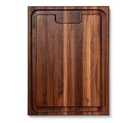 Boos Block Planche à découper avec rigole à jus XXL - 61 x 46 x 4 cm - Planche à découper en bois avec poignée - Planche à découper en noyer - Planche à découper - Planche à découper à viande
