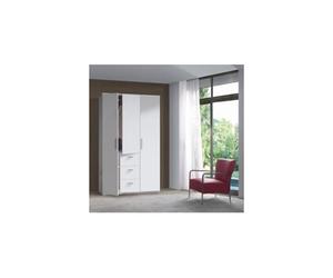 BOOST Armoire 3 portes 203x117cm blanc brillant