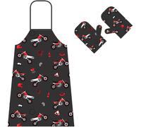 Booster MX, Tablier/moufles pour le barbecue Gris/Rouge/Blanc/Noir Gris/Rouge/Blanc/Noir
