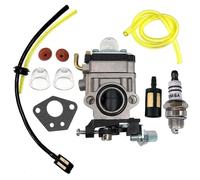 BOOSTI Carburateur avec bougie d'allumage, filtre à carburant pour Florabest FBS 43 A1, FBK 4 B2 4 en 1, Parkside PBK 4 A1, PBS 2 A1