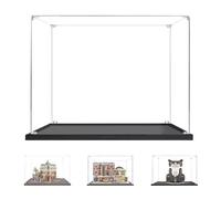 BOOVAX Vitrine pour Lego 10312 10297 21349 - Présentoir Vitrine en Acrylique Transparente pour [Chat-Bicolore/Boutique-Hotel/Club-de-Jazz] - 30x30x35cm
