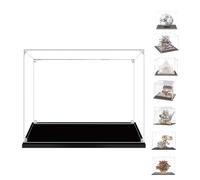 BOOVAX Vitrine pour Lego 43019 10266 21056 75968 75977 10370 - Présentoir en Acrylique Transparente pour [Ballon de Foot/Apollo-11/Taj-Mahal/4 Privet-Drive/Poinsettia] - 25x25x25cm