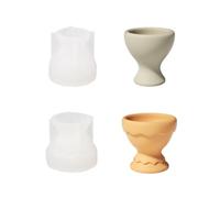BOOWAN NICOLE Jesmonite SH1055-1-2 Coquetier en silicone pour béton - Pour cadeau de Pâques