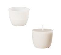 BOOWAN NICOLE Moule moderne en silicone pour bougies en forme de galet avec moule de recharge de bougie de 200 ml, moule pour ciment jesmonite (LZ665)