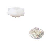 BOOWAN NICOLE Rose Jesmonite Porte-encens en béton Récupérateur de cendres Brûleur Moules en silicone pour bâtons d'encens