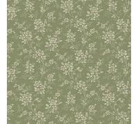 Borastapeter Papier peint vert, non-tissé non tissé, motif floral classique, 53 cm x 10,05 m, couverture de 5,32 m², décalage de 26,5 cm