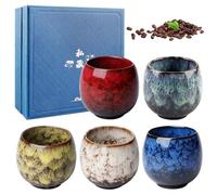 BORDEAG Lot de 5 tasses à café en céramique 110 ml, tasses à café expresso, tasses en céramique, tasses à expresso, tasses à thé, cadeaux