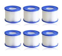 BORDEAG Lot de 6 filtres VI pour piscine - Cartouches filtrantes VI pour Bestway Miami, Monaco Lay-Z-Spa, Vegas, Flowclear - Remplace la cartouche d'origine 58323