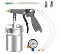 BORDEAG Pistolet de protection sous le sol du véhicule, avec réservoir de 1000 ml, pistolet pulvérisateur de protection sous le sol avec gobelet d'aspiration, tuyau de pulvérisation droit et à 360°