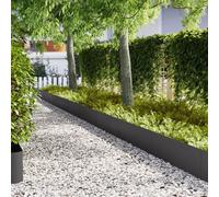 bords de pelouse vidaXL 50 pcs Noir 100x0,5x30 cm Acier