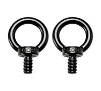 BORDSTRACT 2Pcs M14x25 Noir Acier Inoxydable 304 Boulon à Œil de Levage Filetage Mâle Bague de Levage pour Levage de Machines Lourdes Élingage Industriel & Applications Marines