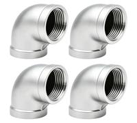 BORDSTRACT 4 raccords de tuyauterie moulés 1/2" NPT, coude à 90° | Paroi épaisse en acier inoxydable moulé, température maximale 250 °C (482 °F), pour eau, huile, gaz et vapeur