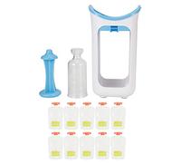 BORDSTRACT BORDTRACT Squeeze Station, Station De Remplissage De Sachets Avec 10 Sachets Alimentaires à Presser Pour Jus De Fruits Semi-solides Et Frais, Pour Aliments Pour Bébés Faits Maison(Bleu)