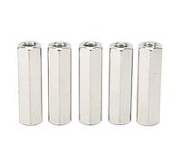 BORDSTRACT Écrou, 5 pièces M10 304 Kit d’écrous d’accouplement hexagonaux en acier inoxydable pour goujons Vis filetées Tiges filetées pour fixation d’entretien