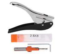 BORDSTRACT Perforatrice, 8 Mm En Acier à Positionnement Précis, Mini Pince De Perforation En Métal Antidérapante Avec Base Antidérapante Et Corbeille à Déchets(Sealing Skin Punching Pliers)