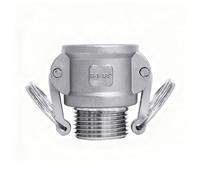 BORDSTRACT, raccord à rainure à came raccords Camlock standard type B 1-1/4", 1 coupleur en acier inoxydable 304 à filetage mâle, adaptateur pour pompe à déchets Camlock mâle