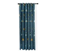 BORDSTRACT Rideaux de planètes Bleues, Rideau d'ombrage en Polyester pour la Maison Balcon garçons Chambre Salon fenêtre décor(1 pièces Rideau)