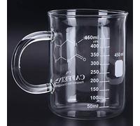 BORDSTRACT Verre Doseur,Tasse De Molécule De Caféine Tasse 3.5 X 4.5in pour Café Thé Latte Verre Doseur Cup