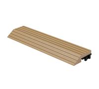 Bordure à finition latérale droite pour dalles sol WPC clipsable teck 30x7,5 cm