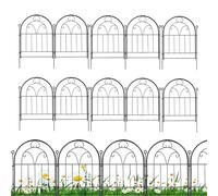 Bordure de clôture de jardin en métal inoxydable pour chiens et lapins | Lot de 10 bordures de paysage pour protéger les parterres de plantes, légumes et fleurs dans le jardin, sur la terrasse,