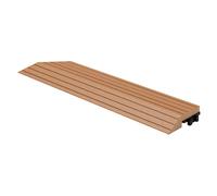 Bordure de finition pour dalles de sol WPC clipsable coin gauche marron clair