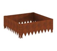 Bordure de gazon en acier rouillé 60 x 60 x 20 cm | Flexible pour jardin, parterre et chemin, résistant aux intempéries, finition en poudre