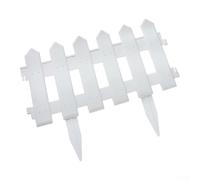 Bordure de jardin blanche 5 panneaux de style fil flexible - Barrière pour animaux domestiques - Clôture extérieure pour chien 20 x 40 cm (012)