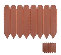 Bordure de Jardin Décorative en Plastique Marron, Clôture Courbable | Style Champêtre, Surface Lisse, Séparation pour Gravier et Massifs, Installation Autour des Arbres, Kit Inclus