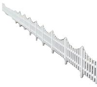 Bordure de jardin, design flexible, bordure décorative pour l'aménagement paysager, blanc