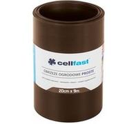 Cellfast Bordure de jardin droite 30-213H 20 cm x 9 m plastique imperméable flexible Marron