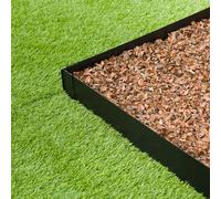 Bordure de jardin en acier galvanisé - Effet noir mat