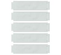 Bordure de jardin en acier galvanisé - vidaXL - Argenté - 100x25 cm - 5 pièces - Durable - Design moderne