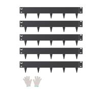 VEVOR Bordure de Jardin en Acier, Lot de 5, Bordures Paysagères en Métal, 990 x 181 mm, Résistante à la Rouille, Installation Simple, Bandes Pliables pour Séparateur de Chemin de Cour, Pelouse, Noir