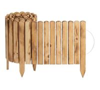 Bordure de jardin en bois - CREATIVE HOME - 200 x 40 cm - Pin naturel - Traitée anti-UV - Flexible modulable