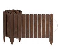 Bordure de jardin en bois - CREATIVE HOME - Rollborder flexible - 200 x 30 cm - Piquets intégrés - Pin traité anti-UV
