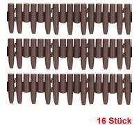 DEUBA® Bordure de Jardin Plastique 4,48m résistante intempéries UV Piquet Terre Bordure Parterre Plate-Bande délimitation pelouse Aspect Bois Brun