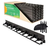 Bordure de jardin en plastique flexible, longueur 24 mètres, avec 100 piquets