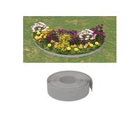 Bordure de jardin gris 10 m 15 cm polyéthylène 154396