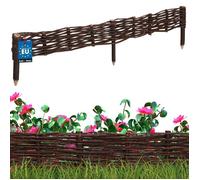 KOTARBAU® Clôture Bois - Bordure Jardin Extérieur - 110 x 10 cm - Bordure de Jardin en Osier à Planter - Marron - Cloture en Osier - Décoration Extérieure