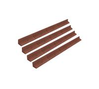 Bordure de jardin - Lot de 4 - Caoutchouc Terre Cuite - 1,2 m (4,8 m total) - Flexible