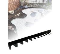Bordure de Jardin Métallique 1m, Facile à Installer, Design Robuste | Acier inoxydable; Longueur 100cm; Flexible; for jardins et allées; Installation stable(Black,W5xh10cm/2x3.9in)