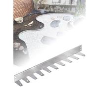 Bordure de Jardin Métallique 1m, Facile à Installer, Design Robuste | Acier inoxydable; Longueur 100cm; Flexible; for jardins et allées; Installation stable(Silver,W5xh5cm/2x2in)