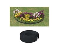 vidaXL Bordure de Jardin, Rouleau de Bordure Flexible, Décoration de Gazon Pelouse Plates-Bande Extérieur, Noir 10 m 15 cm Polyéthylène