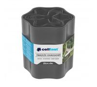 Cellfast Bordure de pelouse ondulée – plastique graphite 20 cm x 9 m