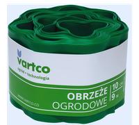 Vartco Bordure de pelouse de jardin ondulée en plastique (vert, 15 cm x 9 m)
