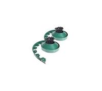 VOUNOT® Bordure de Jardin en Plastique 20 mètres avec 60 Piquets d'ancrage Bordurette de Pelouse Flexible Bordure de Gazon avec piquets Solides Idée de Jardin Hauteur 50mm, Epaisseur 4mm Vert Foncé