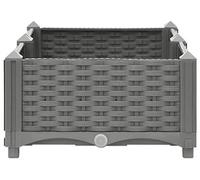 Bordure de jardin surélevée 80x40x23 cm, en polypropylène. Clôture pour bassin, écran de protection, bordure pour bassin