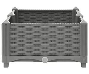 Bordure de jardin surélevée 80x40x23 cm, en polypropylène. Clôture pour bassin, écran de protection, bordure pour bassin