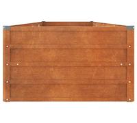 Bordure de jardin surélevée, en acier corten, dimensions : 320 cm x 80 cm x 45 cm, finition rouille, montage facile, idéale pour la culture de légumes