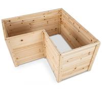 Bordure de jardin surélevée en bois en forme de L, modèle GT4717NA, 61 cm, finition naturelle